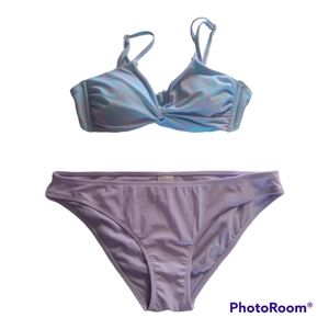 Two Piece Swimsuit XL Blue and Purple, Xiliaration NWT